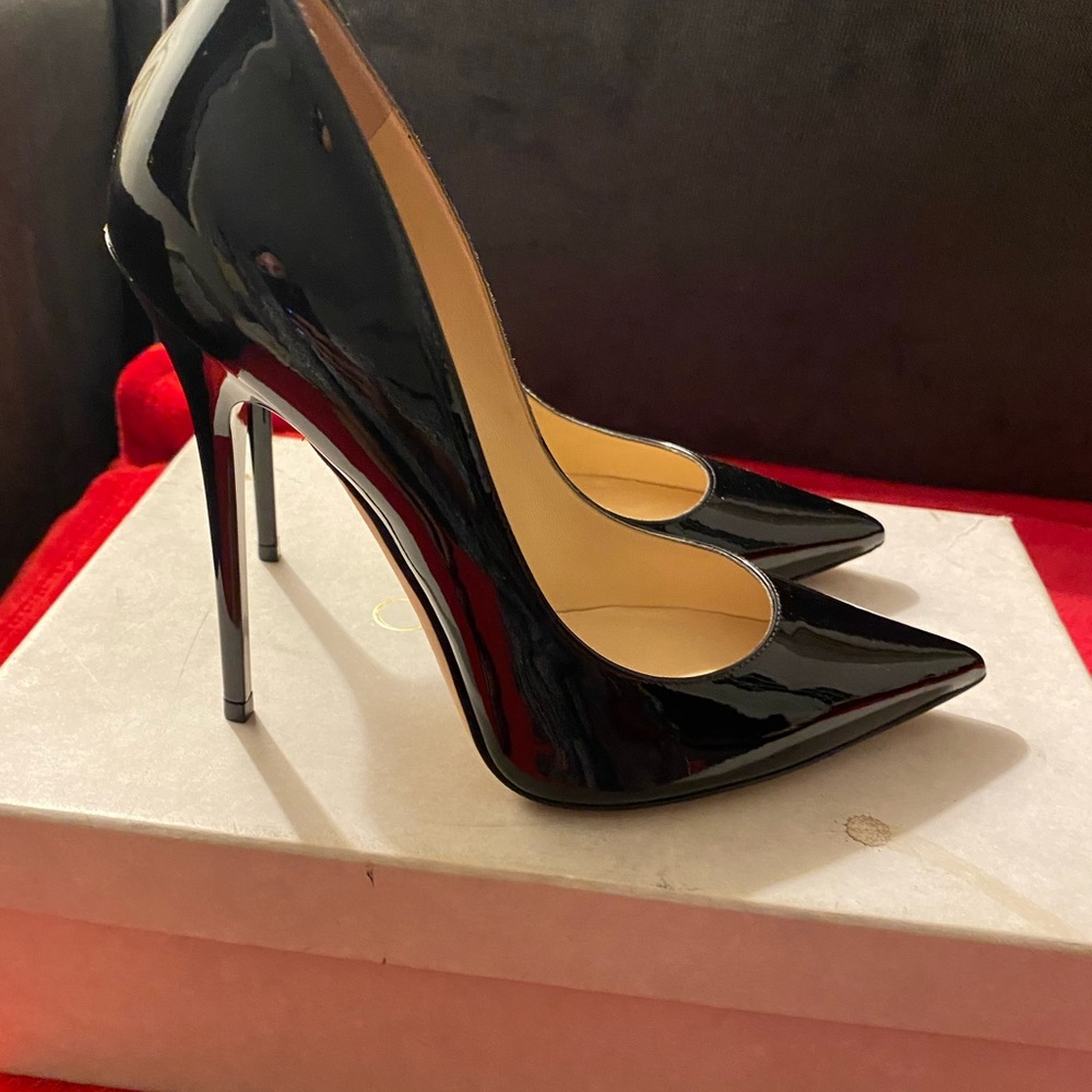 Jimmy Choo Black Patent Anouk Heel